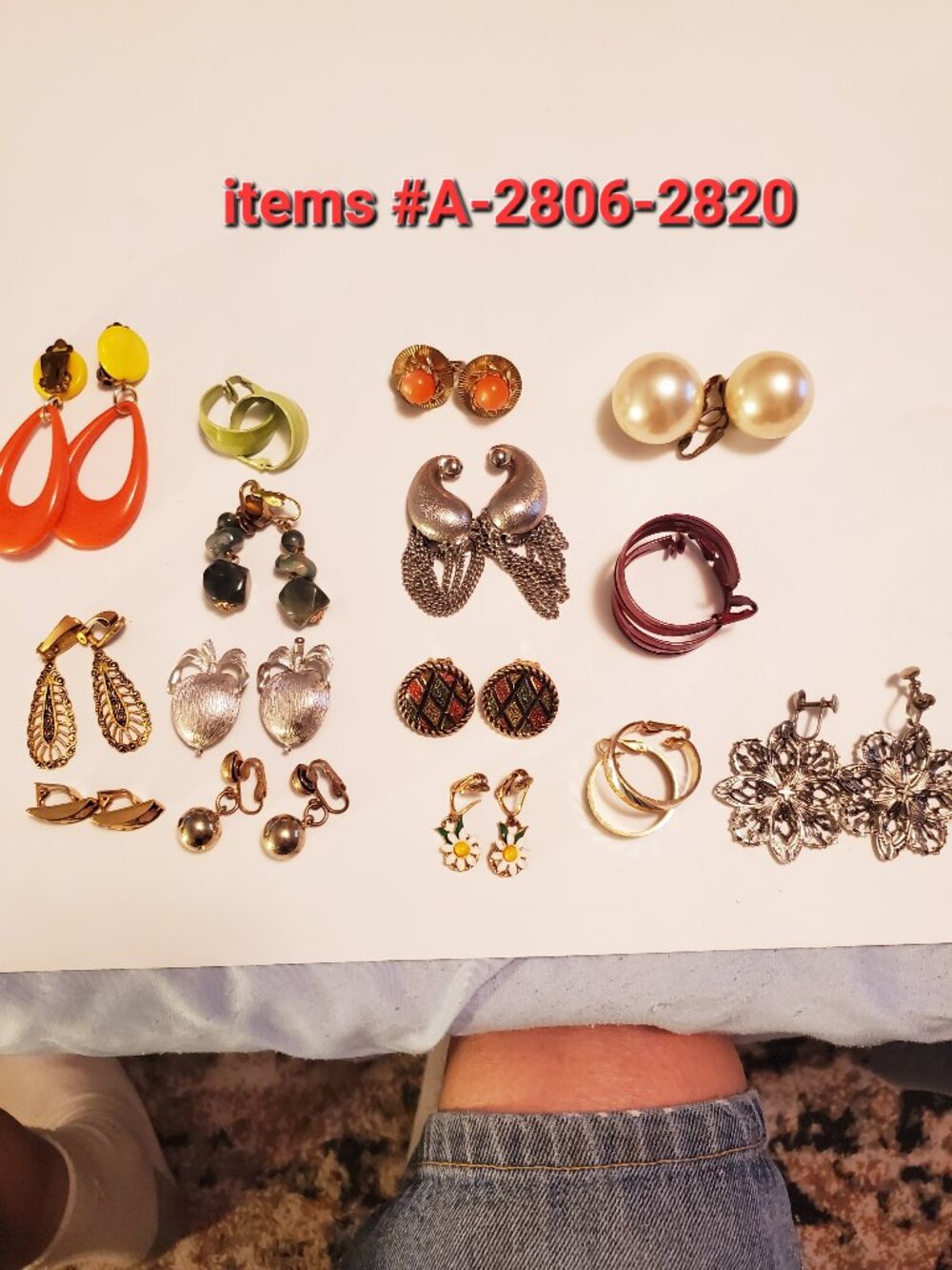 15 Pair of Earrings, items # A -2806-2820,  wt. 159 grams.
